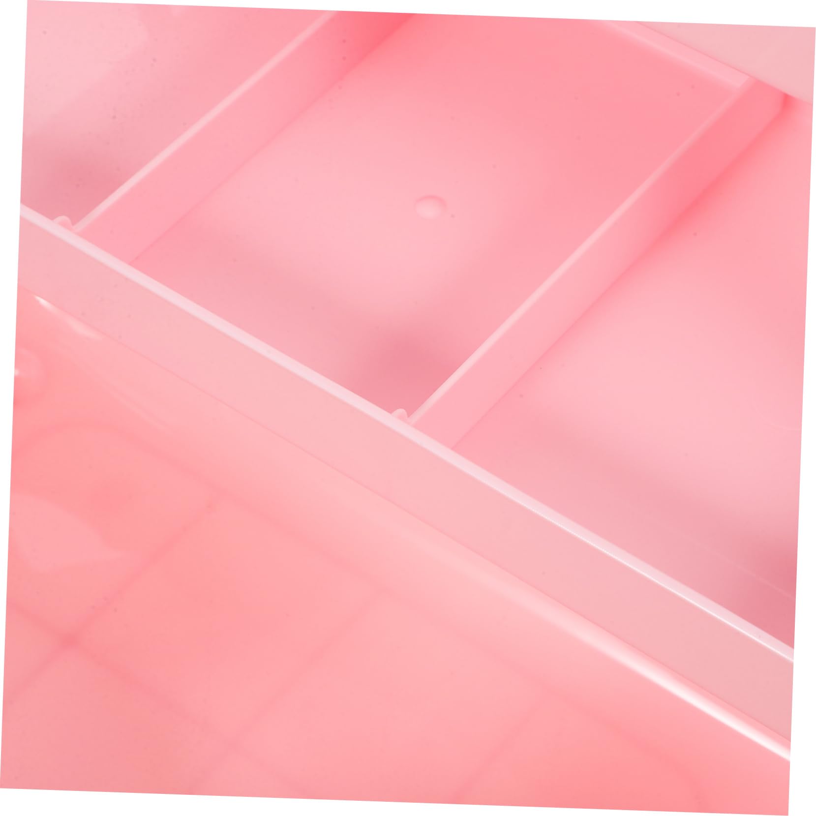 Dreilagige Haarschmuck Kasten aus Pp, Rosa Tragbare Aufbewahrungsbox
