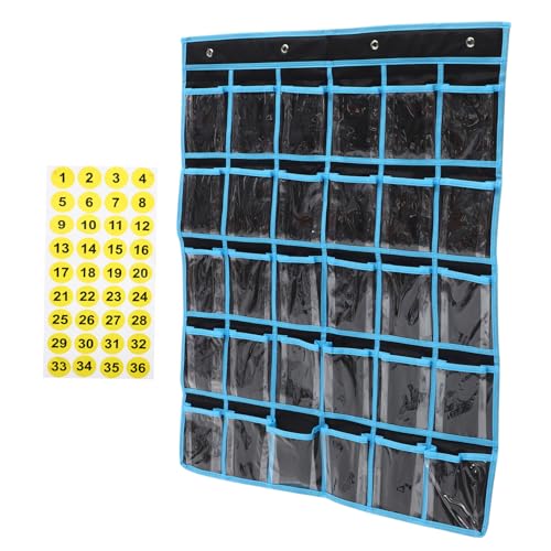 Homoyoyo Organizador de Transparente para Teléfonos Aula Bolsa Colgante de Pared para Celulares y Calculadoras Compartimentos Material Resistente y Duradero Ahorra Espacio Puertas y Paredes