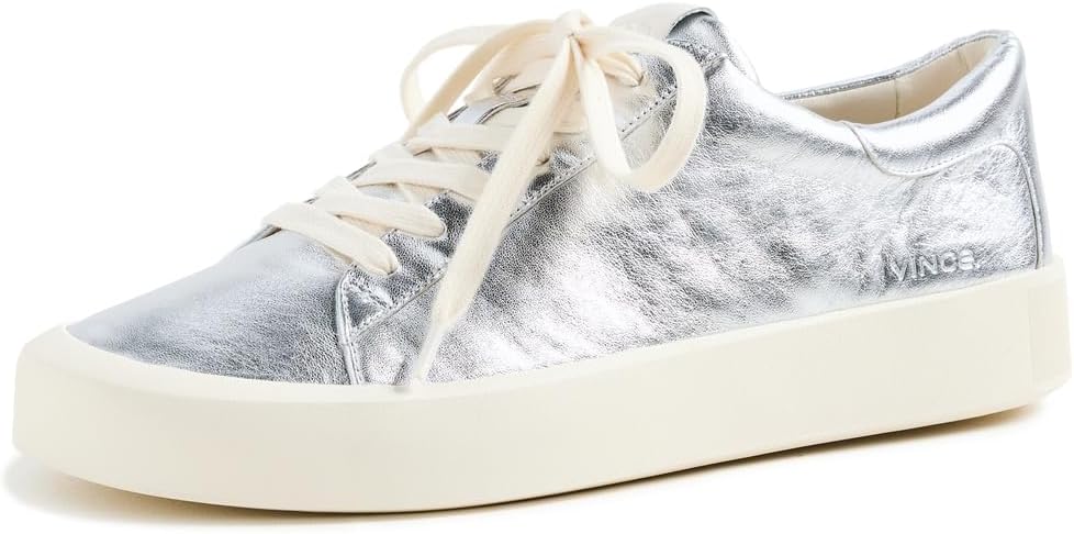 Vince Women's Gabi Sneakers, Silver, 8 Medium US