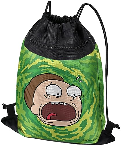 LOGOVISION Rick And Morty Morty Headshot Drawstring Backpack Sports Bag Sackpack 17