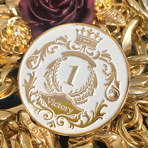 Medalla de Sobriedad AA The Victory Crown Gold Plated miniatura 3