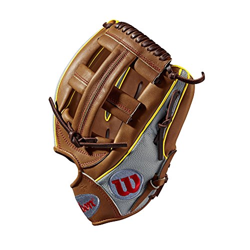 image for Wilson A2000 11.75-Inch SuperSkin Baseball Glove, Saddle Tan/Yellow Go