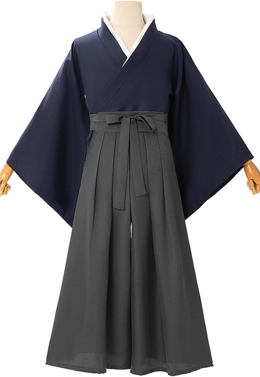 Mens Himura Kenshin Cosplay Costume Kendo Kimono Robe Coat Uniform Suit Rurouni Kenshin Halloween Outfits