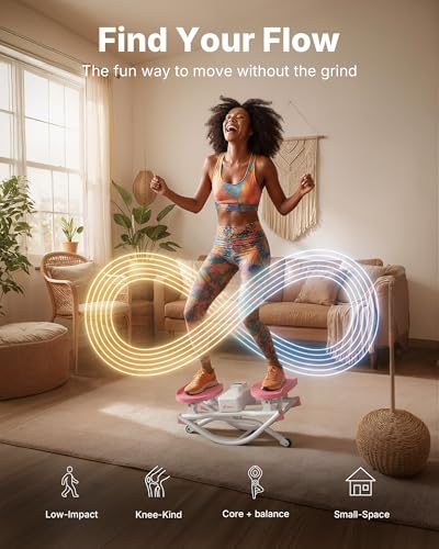 Image of Merach Rocking Steppers for Exercise at Home, 3D Motion Stair Stepper with Resistance Bands for Full Body Workout & Low-Impact Balance Board, 330 LBS Loading Capacity Exercise Equipment