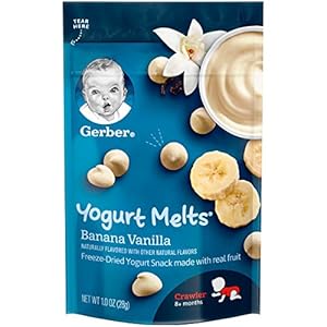 Gerber Baby Snacks Yogurt Melts, Banana Vanilla, 1 Ounce (Pack of 7)