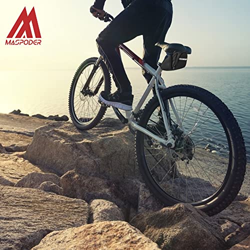 MASPODER Satteltaschen für Fahrrad, Werkzeug und Reparaturset, Fahrradpumpe Mini mit Fahrradtasche Flickzeug Set Luftpumpe Zubehör für Mountainbike MTB Rennrad - Image 8