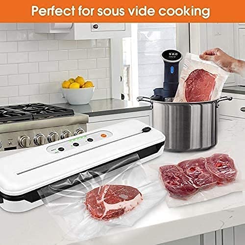 Sigillatore Sottovuoto Sottovuoto Macchina Sottovuoto Confezionatrice sottovuoto con taglierina per la conservazione degli Alimenti Nuova Macchina sottovuoto con Sacchetti sottovuoto 726