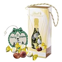 Lindt Champagne Chocolates Gift Box – 350g Milk Chocolate Truffles with Smooth Marc de Champagne Filling – Chocolate Gift with Topline Ornament for New Year Gifts, Birthday Gifts, Christmas Stockings