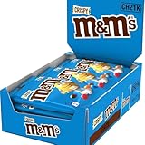 M&M'S CRISPY - Bonbons chocolat au lait et riz soufflé - 16 sachets de 77g