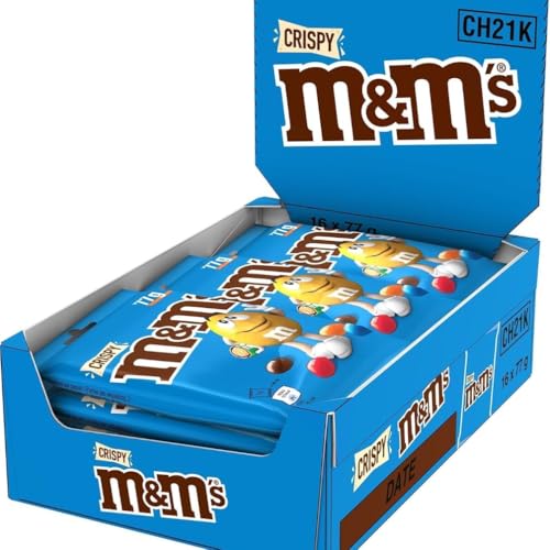 M&M'S CRISPY chocolat au lait et riz soufflé en lot de 16 pour stocker sans gaspiller