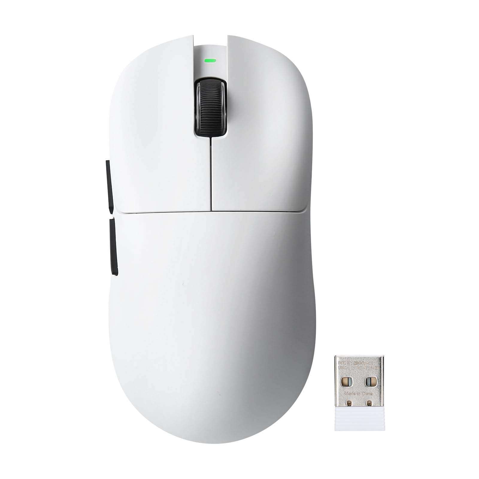 YUNZII M1 Kabellose Gaming-Maus, BT/2.4G Wireless/Wired Ultralight Mouse, PAW3311-Sensor 10000 DPI, Wiederaufladbare Kabellose Maus mit 5 Programmierbaren Tasten, über Software für Windows (Weiß)