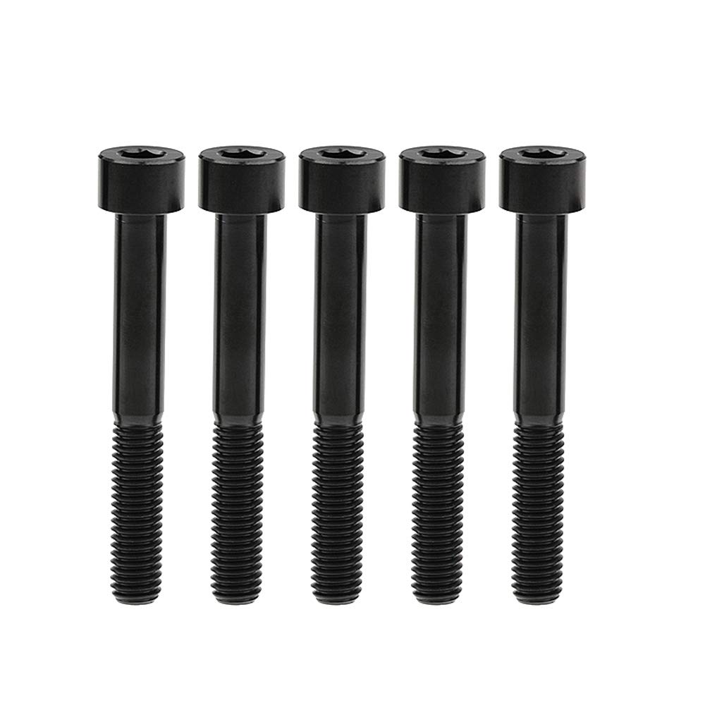 DWAMMEBRS Bolt DIN912 M8x15 20 25 30 35 40 45 50 60 70mm Cap Head Hex Socket Screw Pitch 1.25mm Pack of 5(Black,M8x50mm)