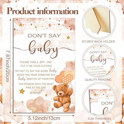 Image of Patelai 321 Pcs Brown Bearly Baby Shower Decorations We Can Bearly Wait Baby Shower Games 5 Sets Don't Say Games Serves 50 Guests for Bear Gender Reveal Barely Theme Party Supplies