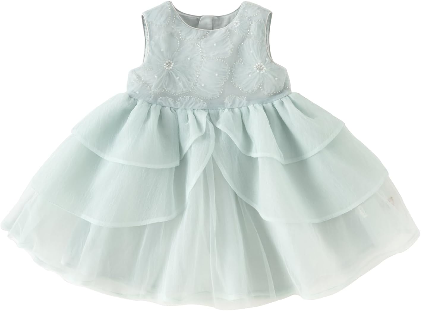 DAVE&BELLA Toddler Tutu Dress, Girls Flower Tulle Ruffle Sleeveless Tiered Swing Twirly Princess Birthday Party Sundress