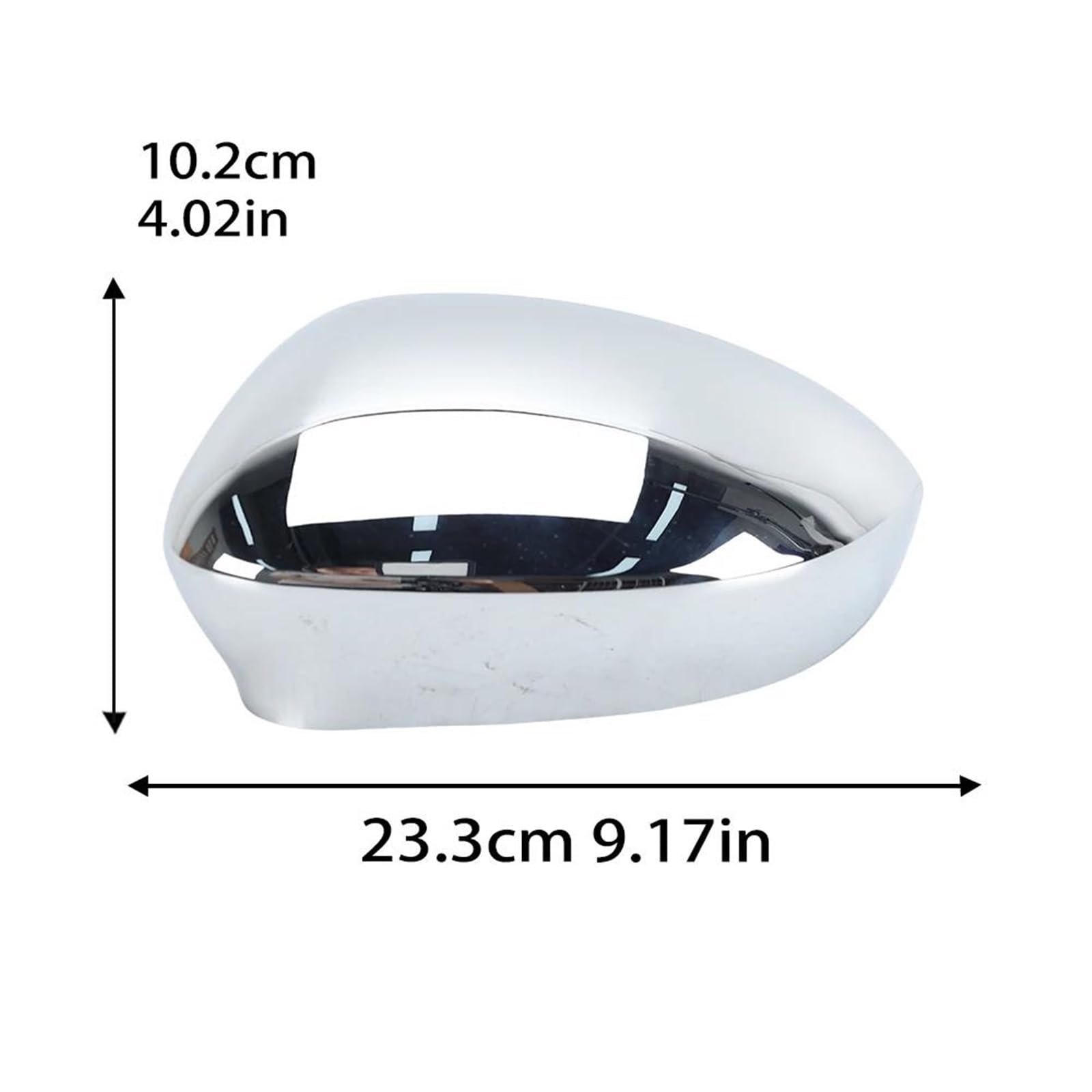 Cache Rétroviseur Couvercle Rétroviseur Chromé Avec Aile À Boucle, Accessoires Voiture Latéral Pour Fiat Pour 500 2007 – 2024 Coque Rétroviseur(1pc left)