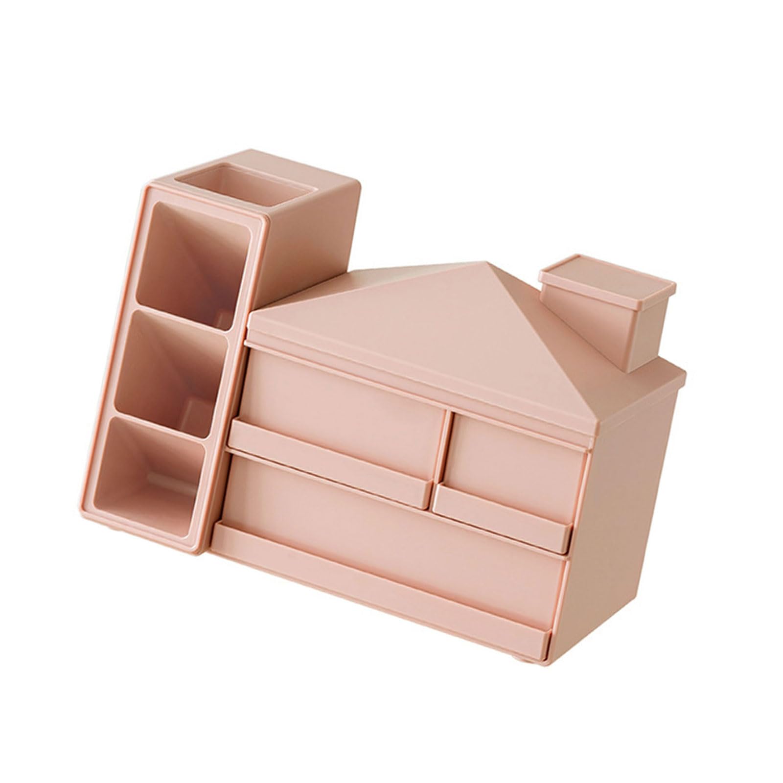 Woedpez Modern Slanted Storage Stationery with Removable Tray Bright Space Efficient Perfect for Study Work Multifunctional Angled Pen Storage Container