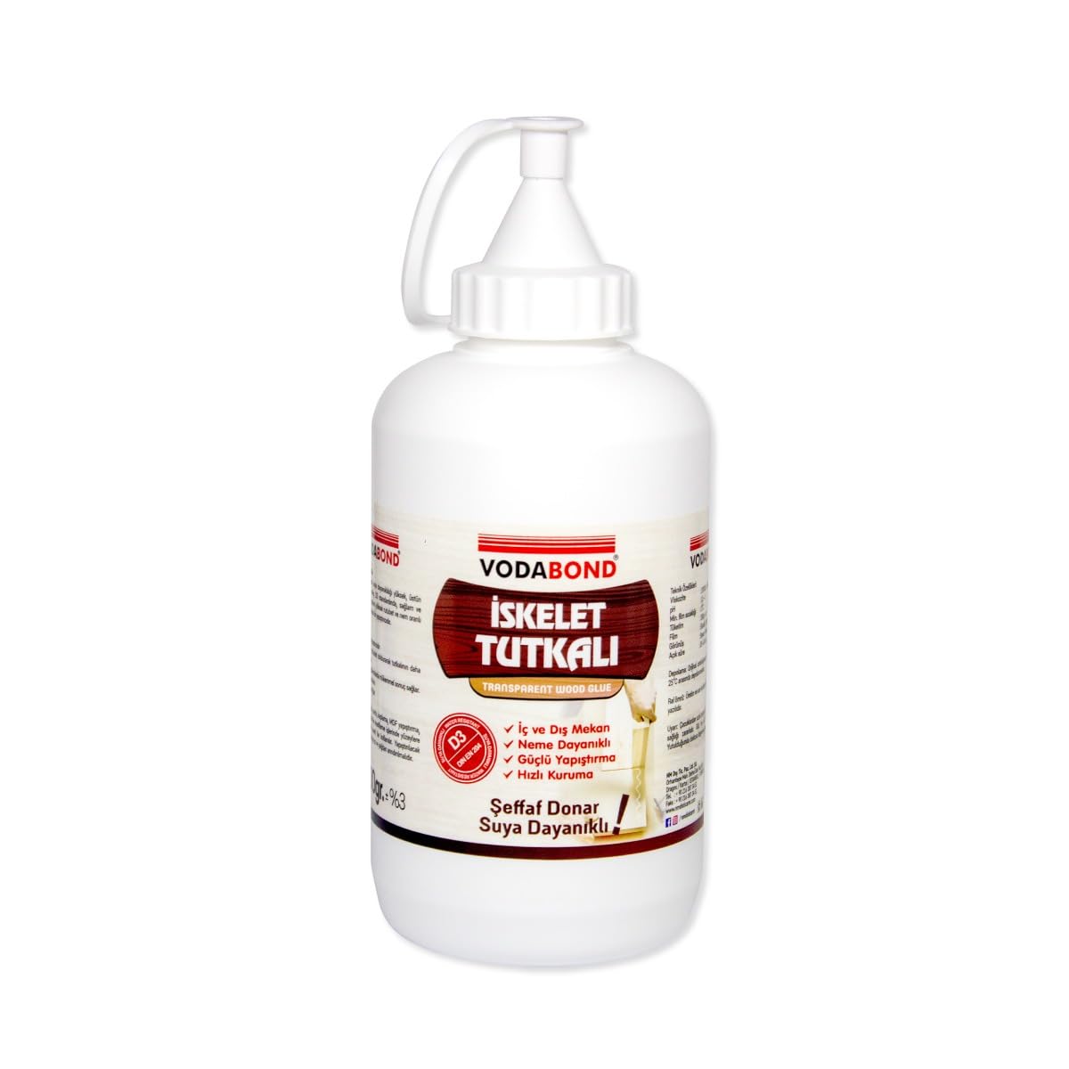 Vodabond 53.03.034 İskelet Tutkalı 600g, Şeffaf