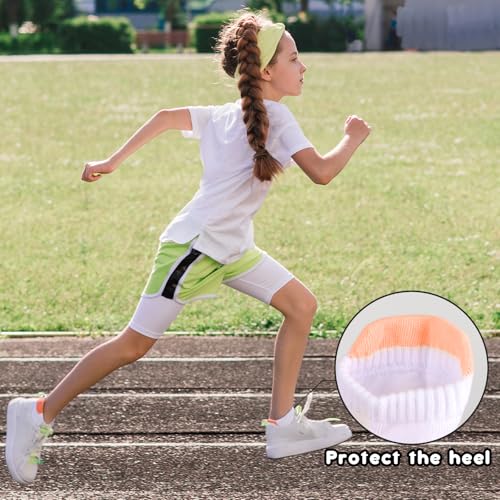 Girls Socks Kids Ankle Athletic Socks With Cushioned Sole for Girls 5-7 7-10 10-144