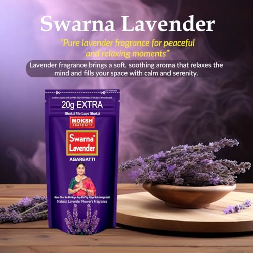 Image of Moksh Swarna Agarbatti Combo Pack of 7 - Pineapple x2, Natural Lavender x2 & Natural Jasmine x3 Fragrance - Made with Charcoal Powder, Sawdust, Bamboo Stick & Perfume - for Puja & Daily Rituals