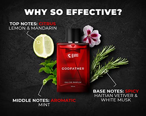 Image of Beardo Men's Godfather EDP Perfume 100ml & Don Perfume Body Spray 150ml Gift Set (Set of 2)