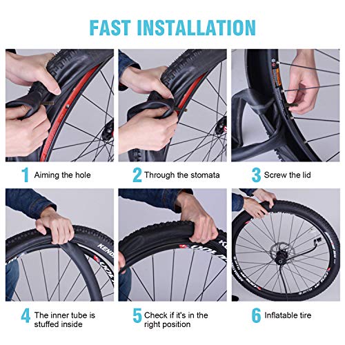 B.LeekS 2 pacotes 26x1.90/1.95/2.10/2.125 tubos de bicicleta válvula Schrader BMX tubos internos de