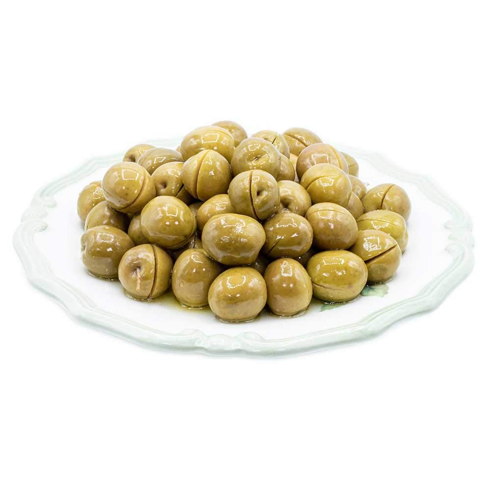 Olive Verdi Incise in Salamoia Nocellara del Belice (secchiello da 12Kg netti)
