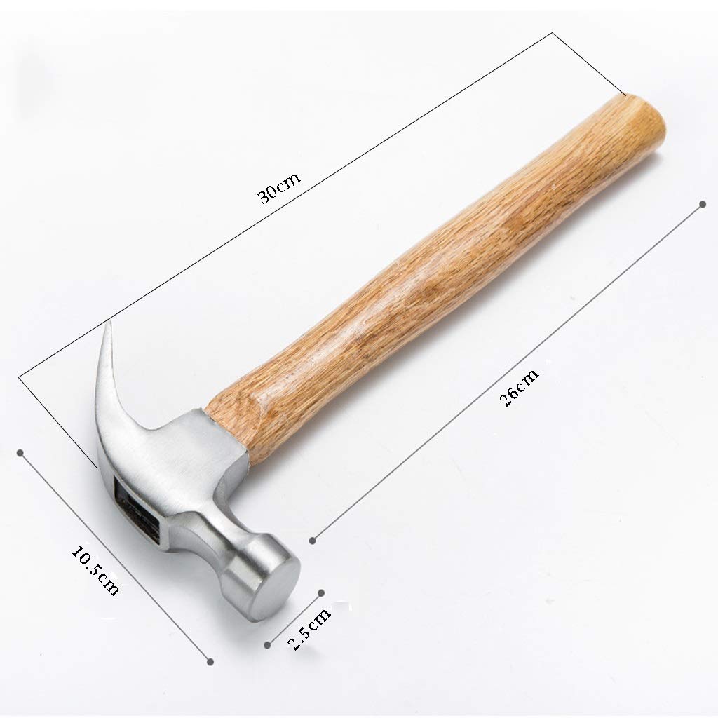 NYKK Martillo Herramienta de Martillo Martillo Mango de Madera Martillo de uñas multifunción Martillo Martillo de Hierro carpintería Martillo Clavo Martillo de una Pieza Martillo de Orejas