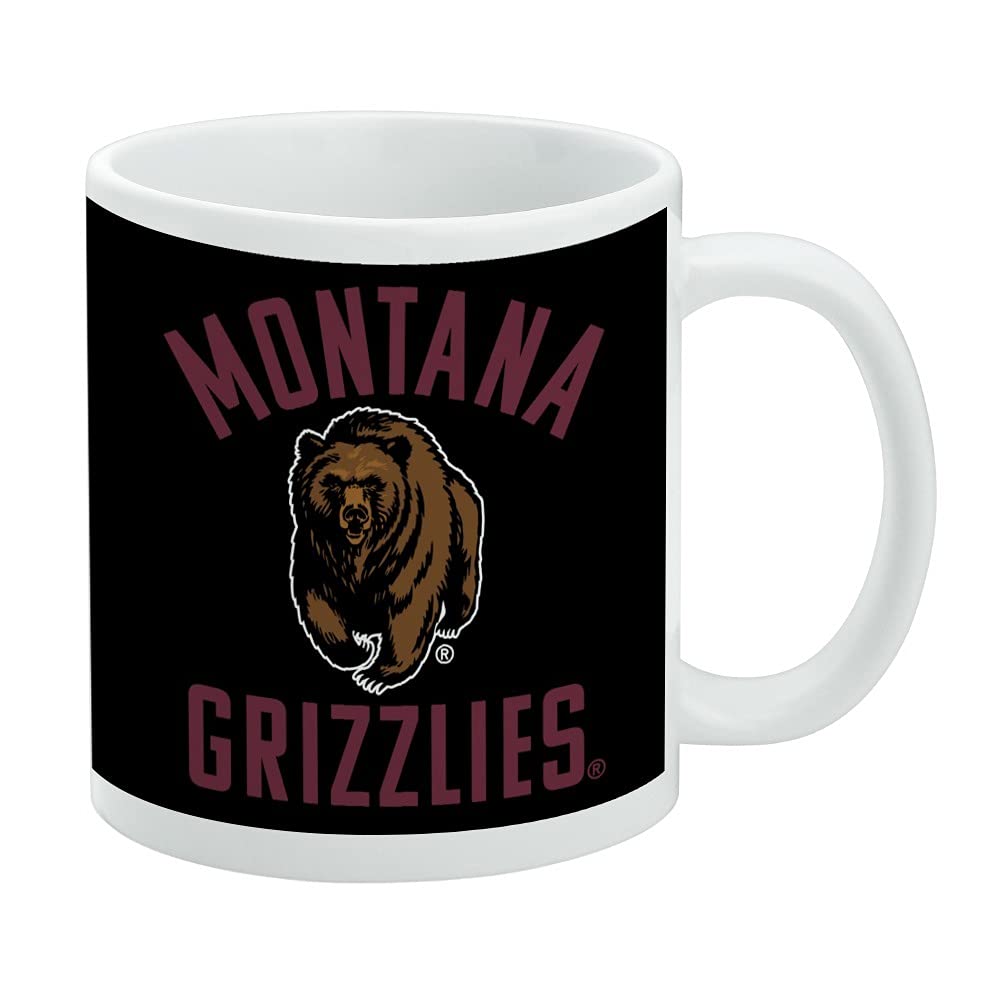 University of Montana Grizzlies Ceramic Coffee Mug, Novelty Gift Mugs for Coffee, Tea and Hot Drinks, 11oz, White