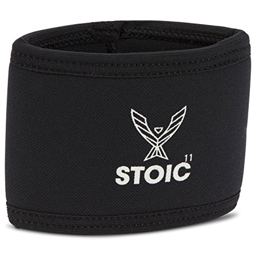 Stoic 7MM Compression Sleeve Cuff (Heavy Neoprene Construction) for arm, Elbow, Lower Leg Compression and Warmth While Weight Lifting, Powerlifting, Bench Pressing (11 Inch, Black)
