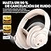 1Mii Y8+ Hybrid Active Noise Cancelling Headphones, 100H Ultra Playtime, Bluetooth 6.0 Over Ear, Wireless Hi-Res Audio & Deep Bass, Comfort for Travel & Home Office, AI Chat & Custom EQ via APP, Beige