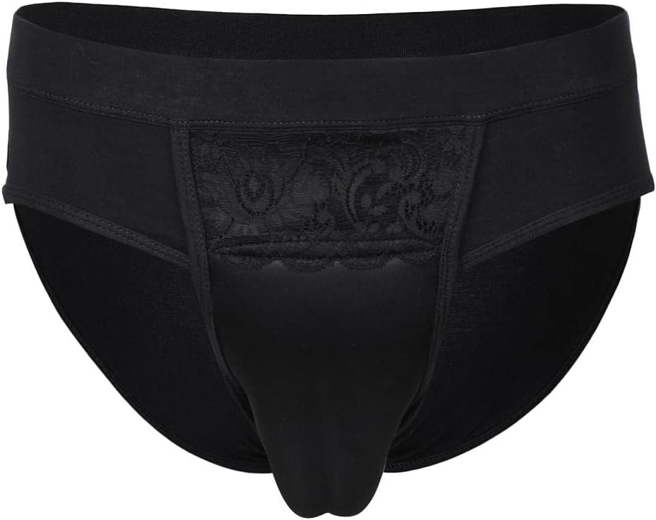 ZSQBQ Men Hide Gaff Breathable Panties Breathable Camel Toe Briefs Crossdresser Shemale Transgender Trans Thong