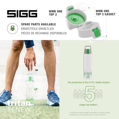 Sigg - Tritan Trinkflasche - Sportflasche Total Clear ONE MyPlanet Grün - kohlensäurehaltige Getränke - Spülmaschinenfest, Auslaufsicher… – Ansicht 4