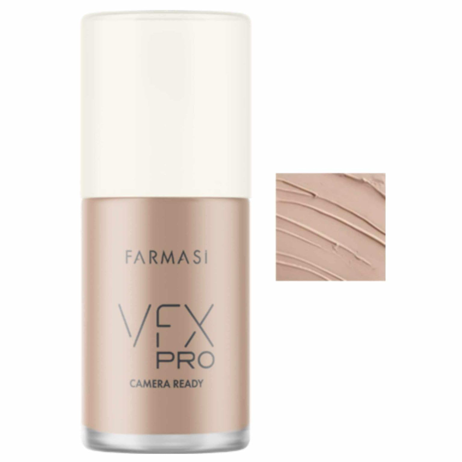 FARMASi Vfx Pro Foundation, Full Coverage Liquid Cream, Lightweight Long Lasting Coverage, Breathable Skin Moisturizer with Color True Matte Blending, Face Makeup, 1 fl. oz / 30 ml - Buff C10