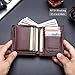 BULLCAPTAIN Large Capacity Genuine Leather Bifold Wallet/Credit Card Holder for Men with 15 Card Slots QB-027 (Brown)