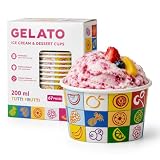 67 Coppe Gelato e Dessert 200 ML, Coppette Gelato In Carta Usa e Getta, Ciotole Rotonde in...