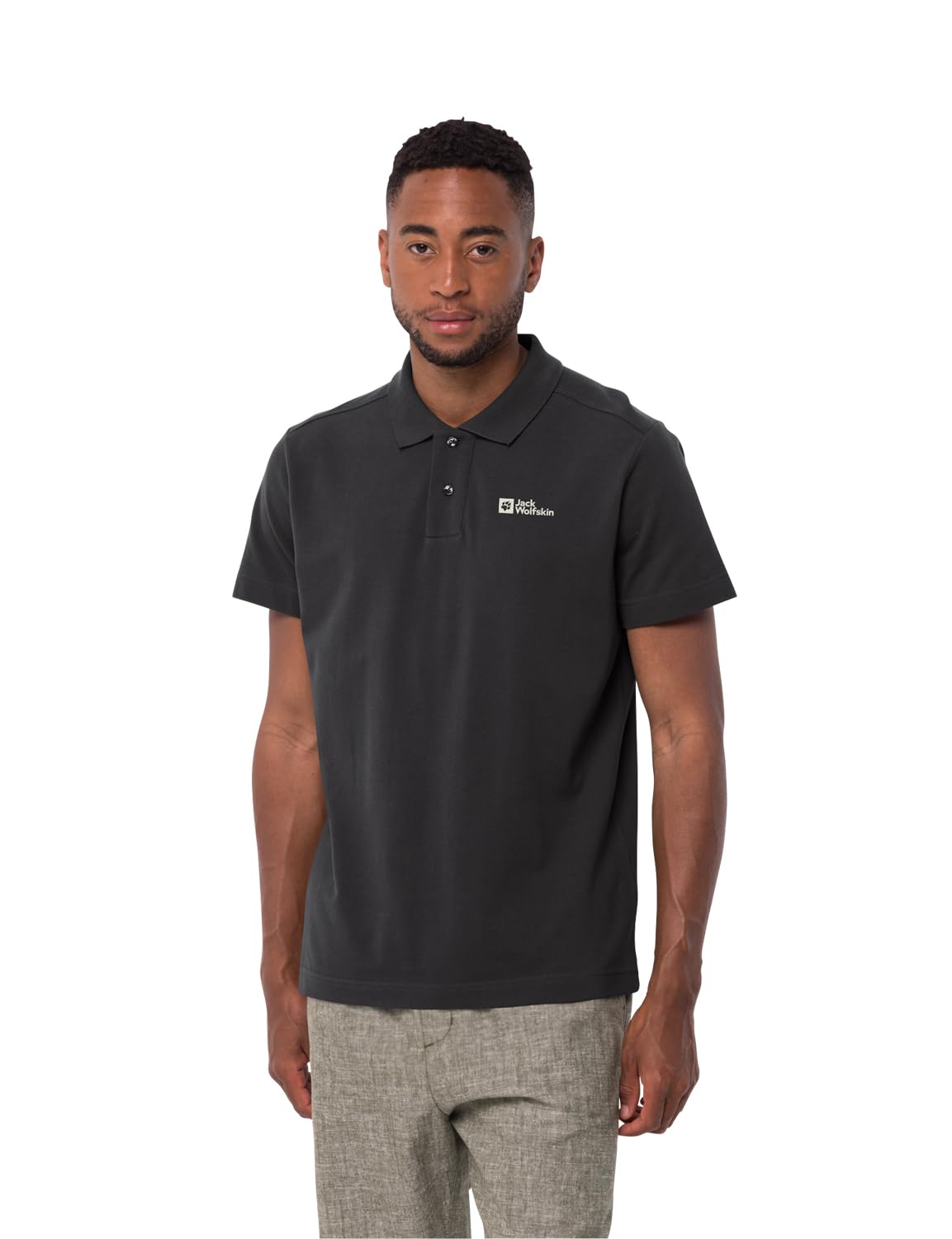 Jack Wolfskin Essential Polo M, Black, S