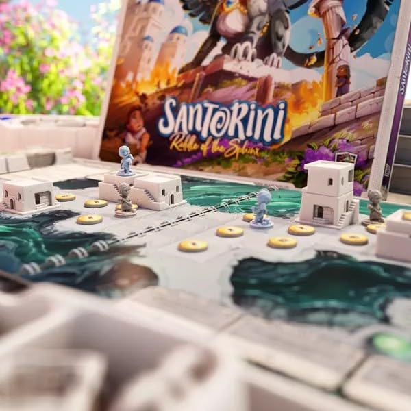 santorini riddle of the sphinx - a cooperative book-based expansion to the abstract masterpiece santorini  ages 8  plays in 20 minutes