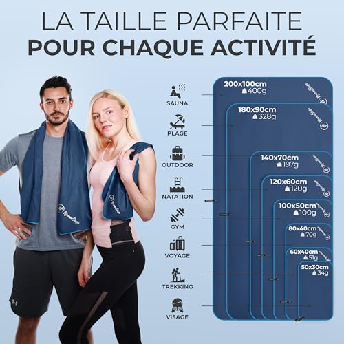 NirvanaShape Serviette Microfibre| Séchage Rapide, Légère, Absorbante | Serviette de Sport/Serviette de Bain de Voyage| Idéal pour Le Sport, Le Plein Air, la Plage, Le Camping et Le Sauna – Image 5
