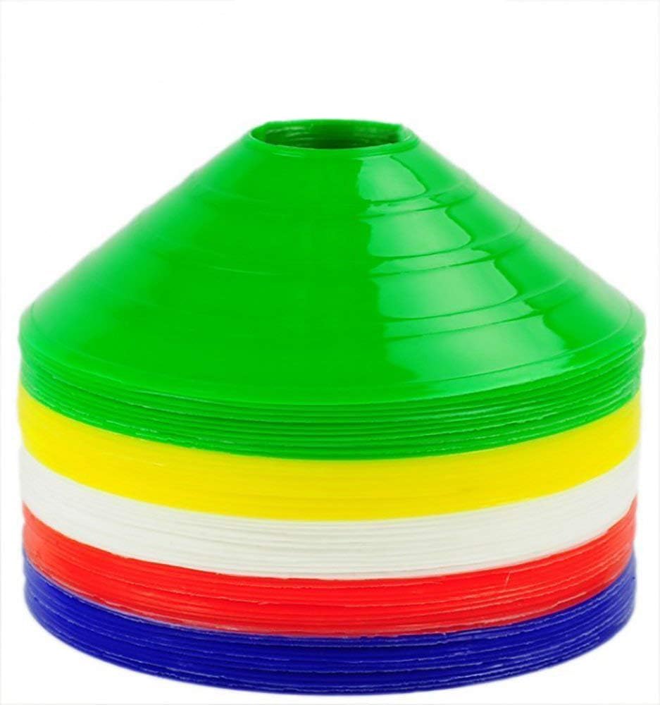 Disc Plastic Space Marker Agility Soccer Cones for Training, Football, Kids, Sports, Field Cone Markers - (10 Cone Set, Multicolor) (10)-image-18