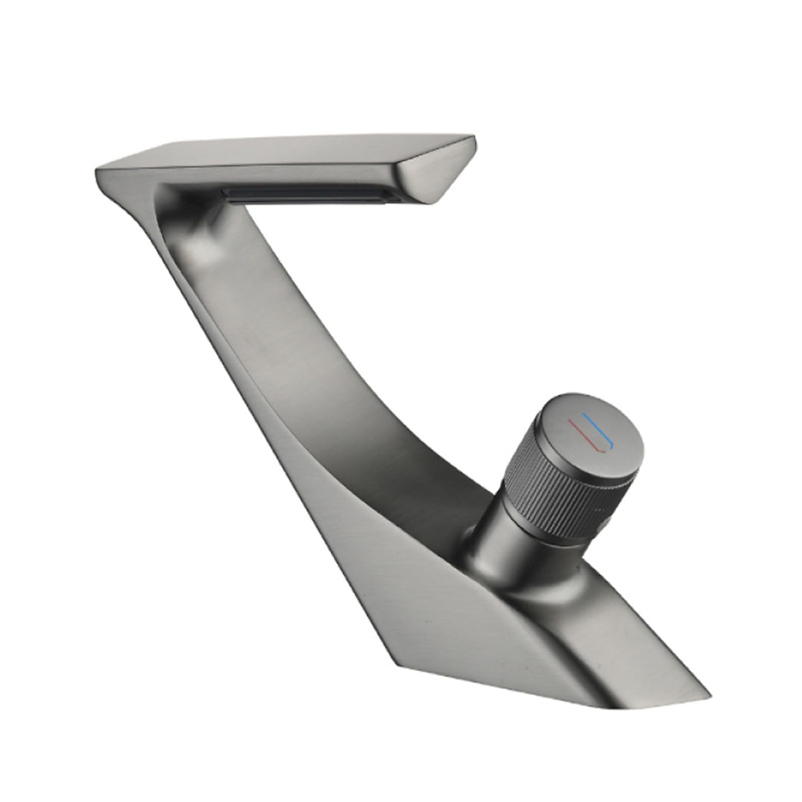 Robinet de lavabo cascade gris pour moderniser votre meuble de vanité