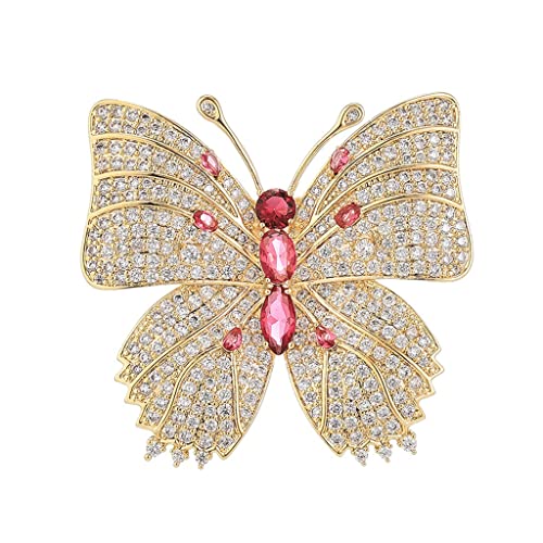 Broche accessoires pour vêtements féminins en cuivre et zircone haut de gamme