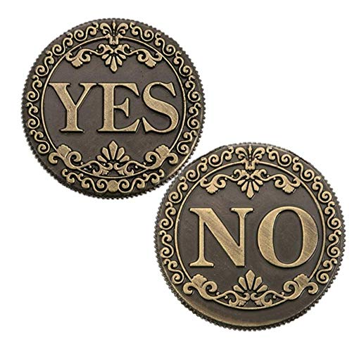 YunBest Bronce tridimensional grabado sí o no decisión suerte colección de monedas amor oro BestShop