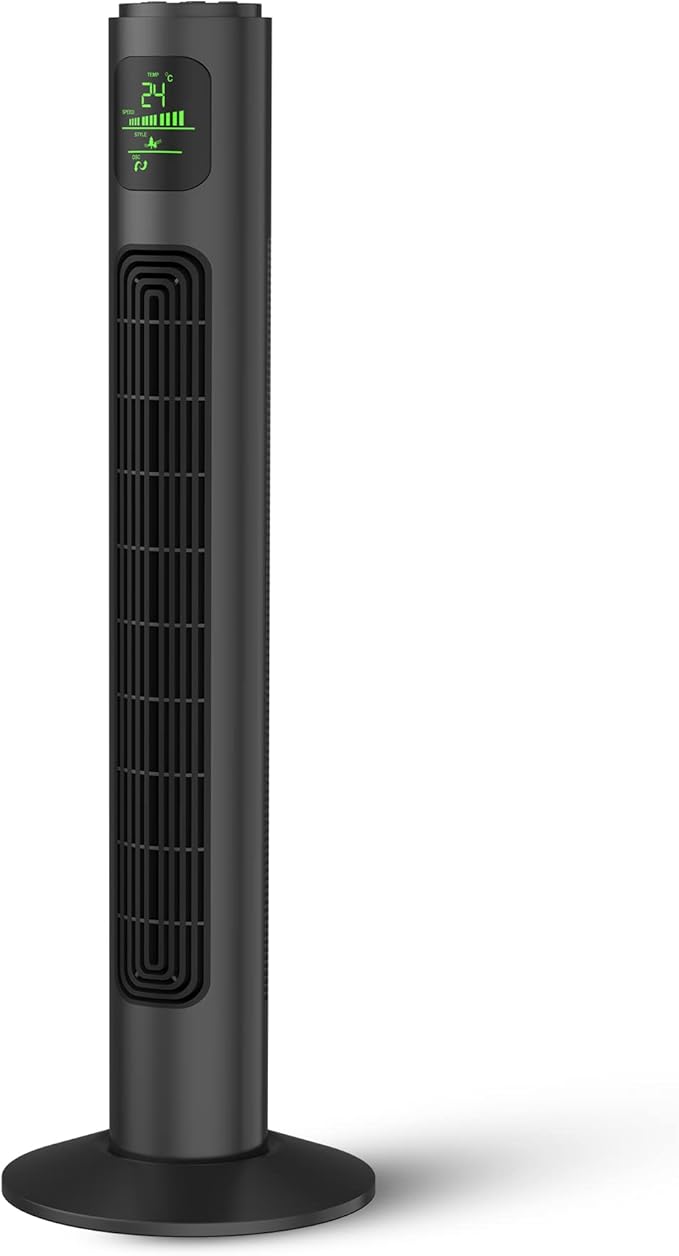 Sure Tower Fan with Remote Control, Bladeless Powerful with 3 Speeds