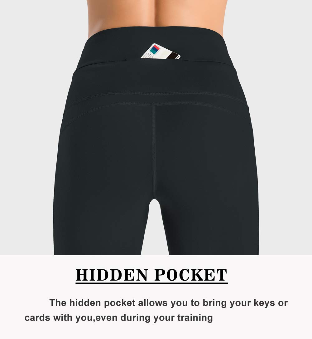 Dragon Fit Compression Yoga Pants Power Stretch Workout Leggings with High Waist Tummy Control (Small, Capri-Charcoal Grey)