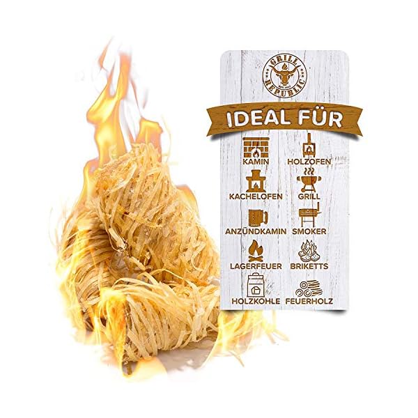 Kaminanzünder aus Holzwolle und Wachs 10kg / lange Brenndauer/Grill Republic Anzünder für Kamin, Ofen und Grill – Bild 3