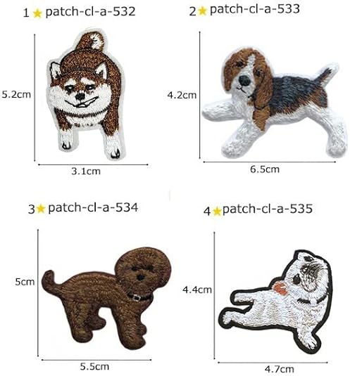 Amazon.co.jp: ワッペン 犬 刺繍 アイロン接着 ビーグル トイ