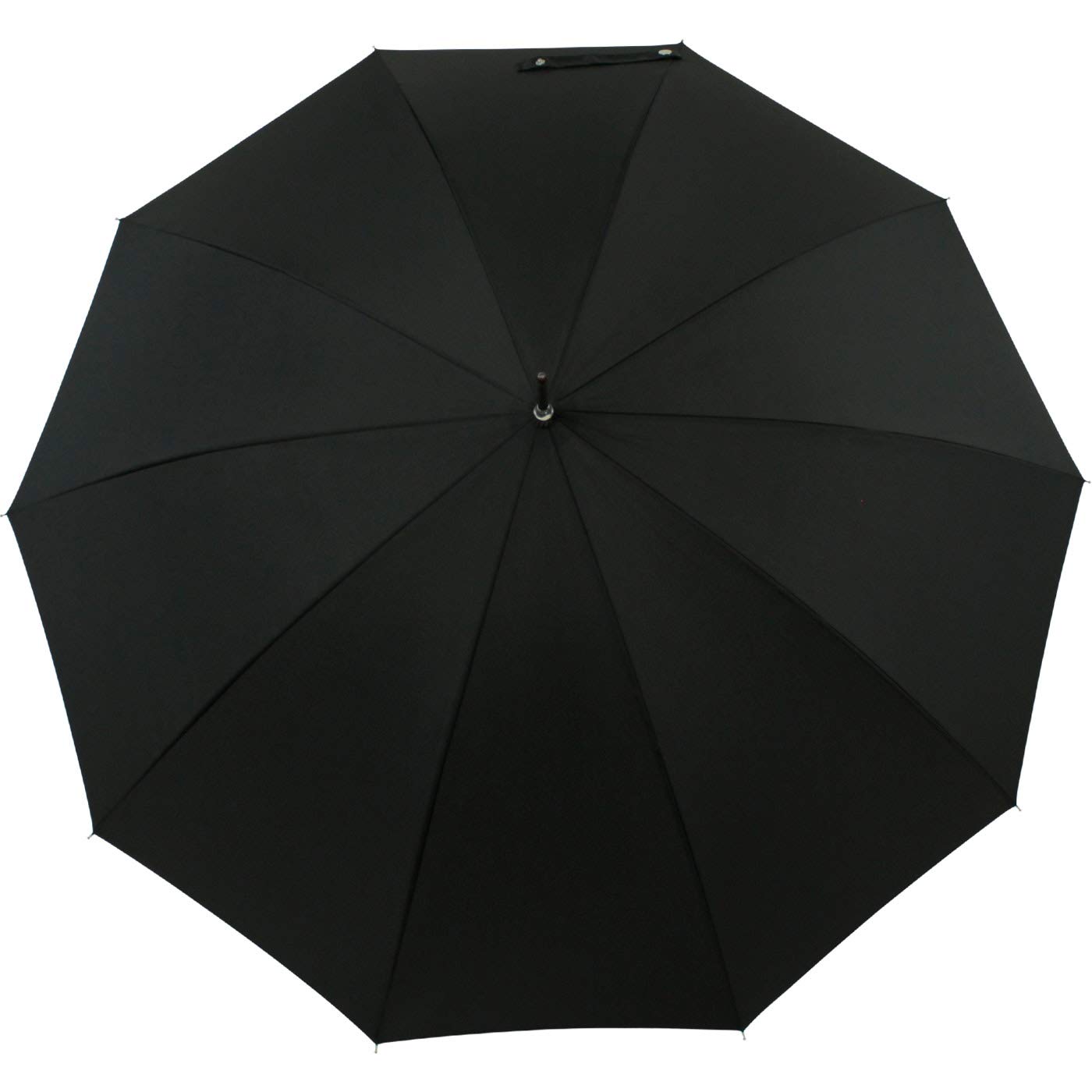 iX-brella Herren Stockschirm Automatik mit Echtholz-Rundhakengriff Schwarz