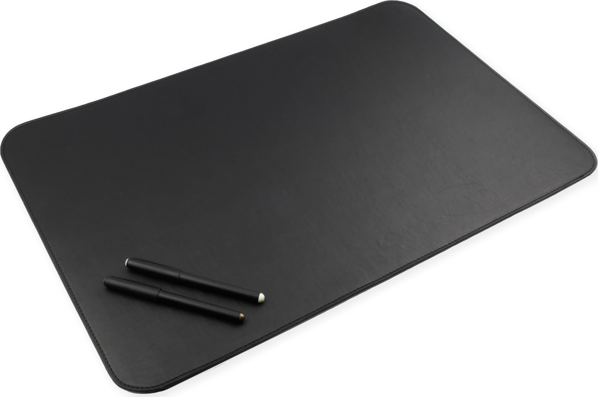 Sottomano Scrivania in Pelle Personalizzato con Incisione Nome, Testo o Logo — Regalo Laurea, Professionisti, Ufficio — Deskmat Artigianale Retro Sughero, Made in Italy [Nero, 60×40 cm]