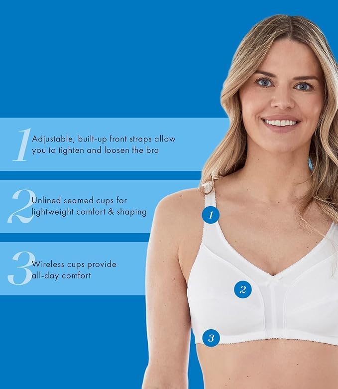 Image of Bestform Women's Comfortable Wireless Cotton Bra with Unlined Seamed Cups 5006825