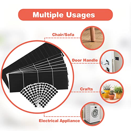 Furniture Silicone Rubber Pads With 3M Self Adhesive Protects Drawers, Desks, Kitchen Cabinets And Furniture Against Bumps And Scratches (Round 0.39 * 0.08In) (405) #TOP6